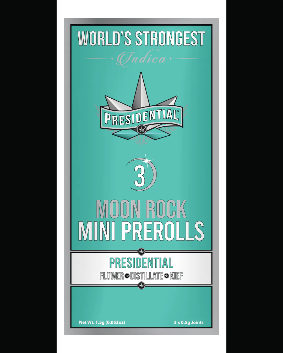 Presidential Classic mini pre-roll vertical menu label artwork