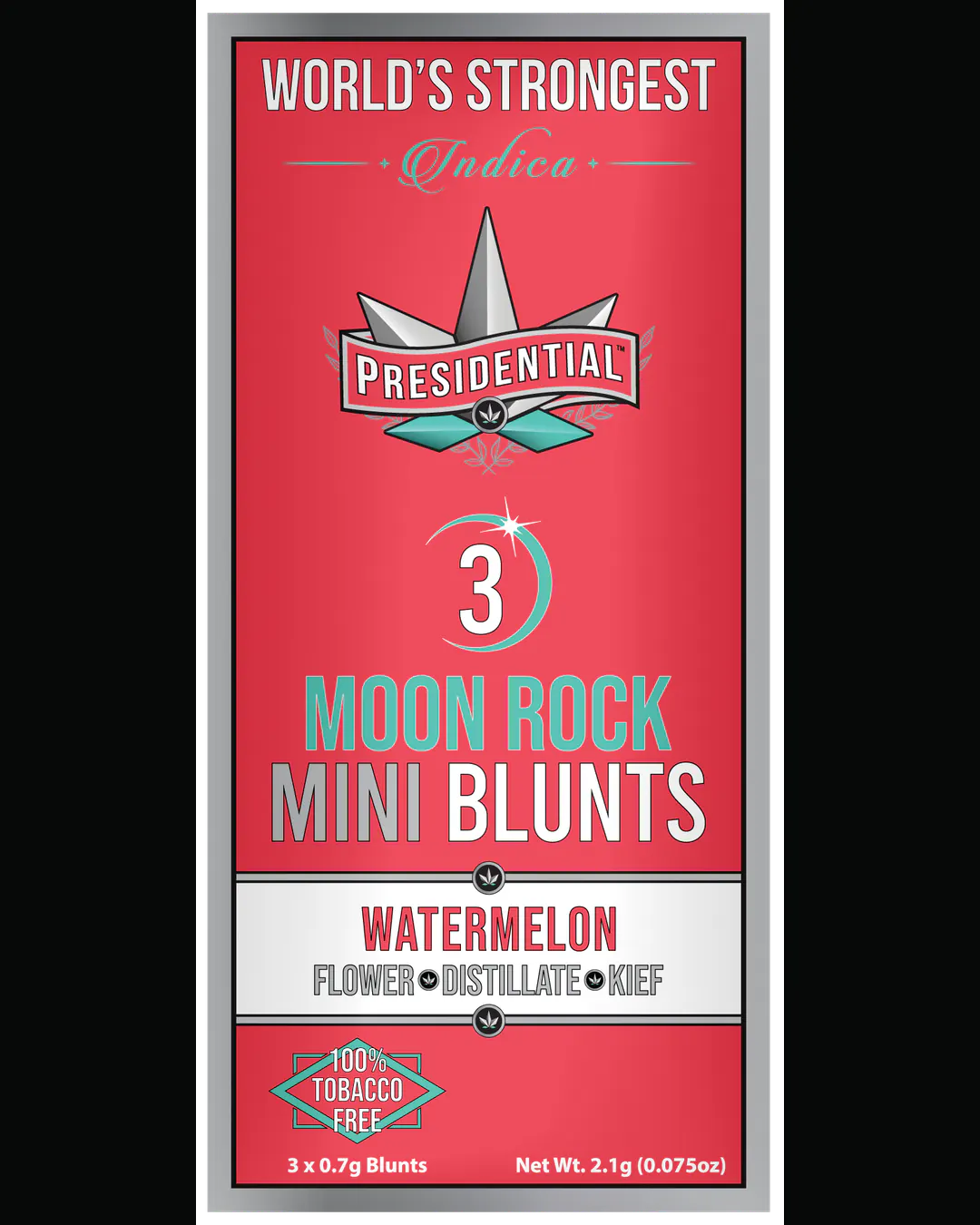 Presidential Watermelon mini blunt vertical menu label artwork