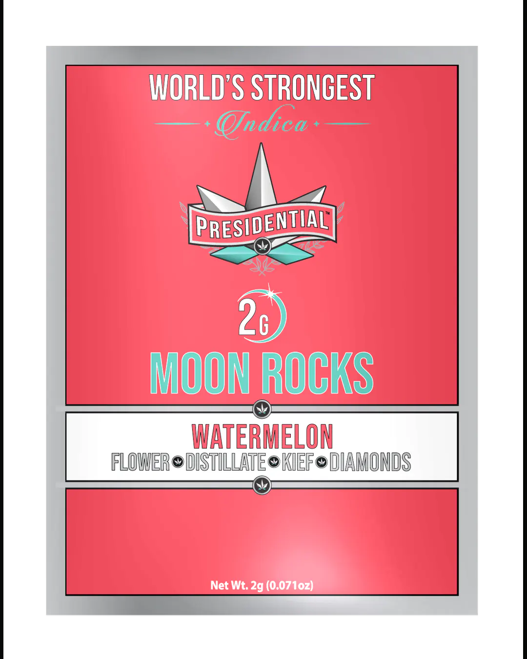 Presidential Watermelon Moon Rocks vertical menu label artwork