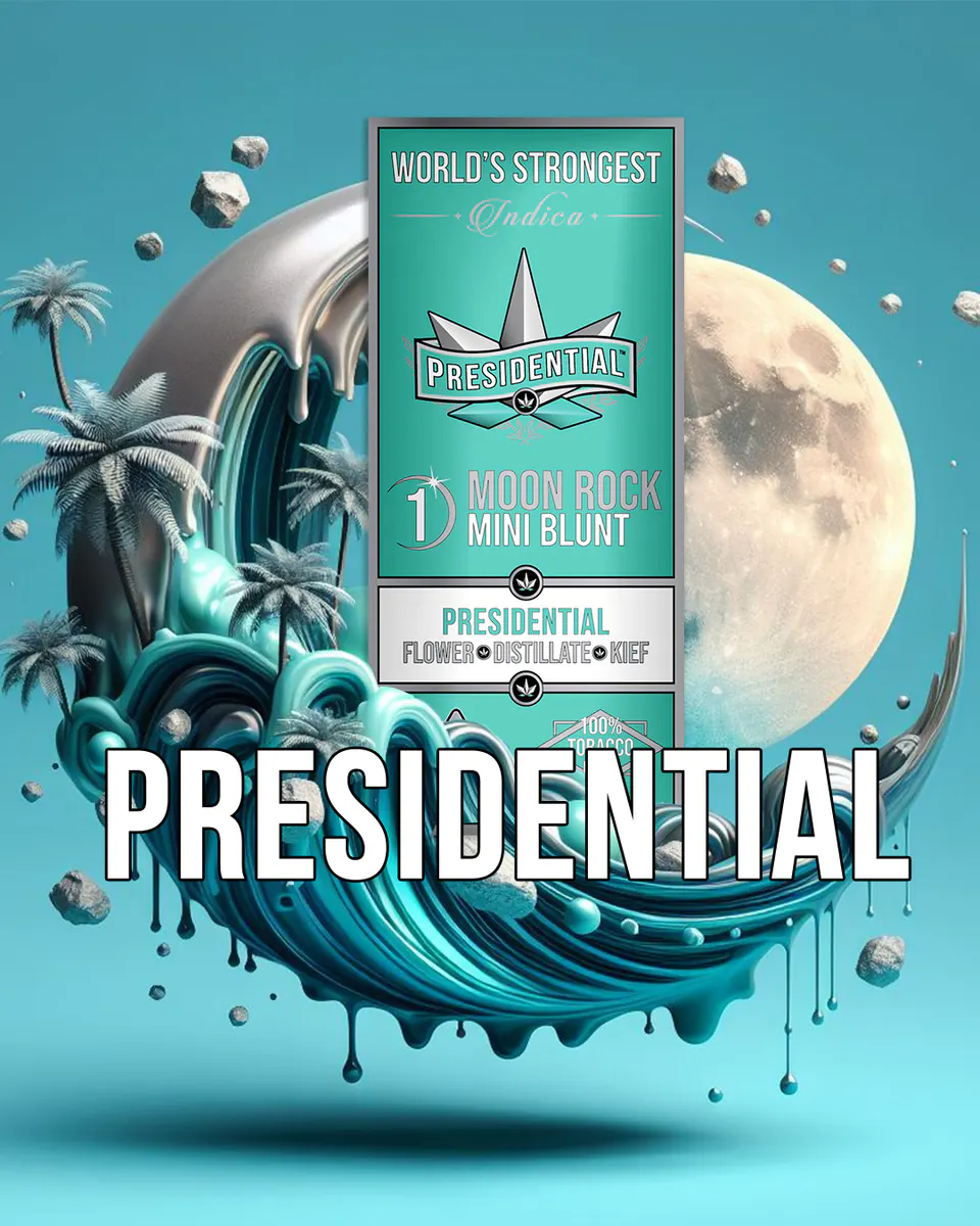 Presidential X Series single mini blunt packaging artwork in a portrait layout